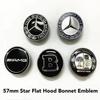 1pc 57mm Star Flat Hood Bonnet Logo Emblem Badge For Mercedes Benz W204 W124 W201 W202 W212 W220 W205 Automobile Accessorie BG1 QQ34