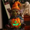 Halloween Light Emitting Hug Pumpkin Lamp Elves Resin Craft Decoration Tabletop