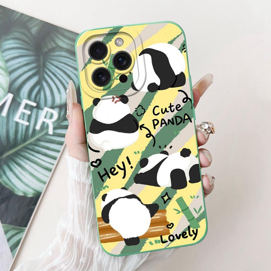 Objektiv-Schutzhülle für iPhone 15 Pro Max iPhone15 15Pro Niedlich Lustig Cartoon-Stil Gelee Silikon Weiche Handyhüllen