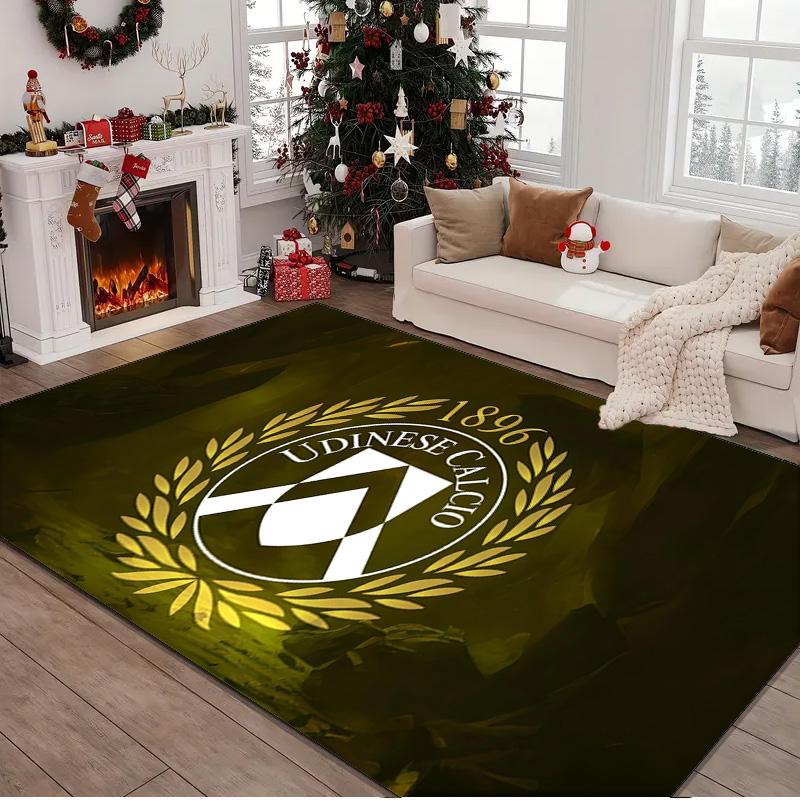 1PC rug Udinese-Calcio Crest Design Carpet, Chair Rug,Area Rug for Office Bedroom living rooms bedroom, Doormat decor Christmas fan gifts