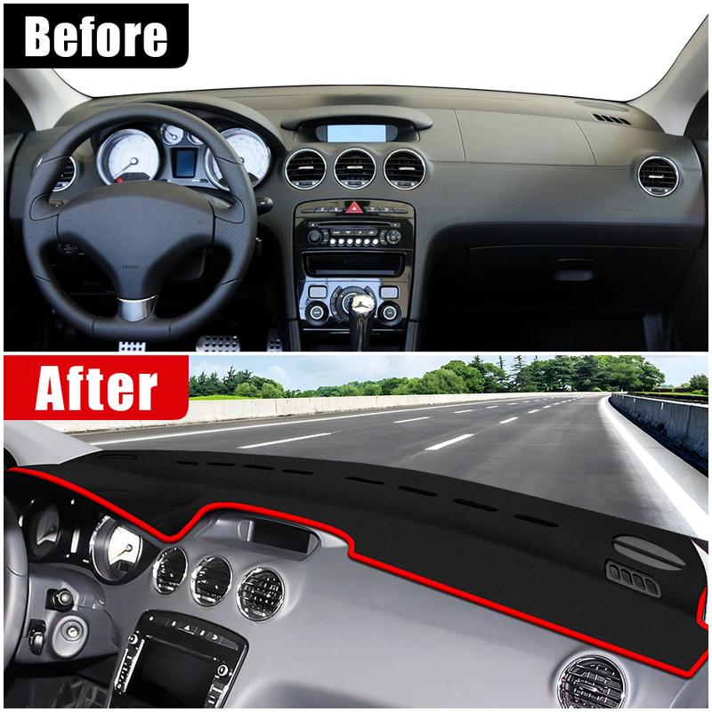 For Peugeot 308 SW T7 GTI 2007 2008 2009 2010 2011 2012 2013 Car Dashboard Non-Slip Cover Anti-UV Mat Sun Shade Anti-Glare Pad