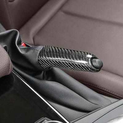 Auto Handbremsgriff Schutzhülle Für BMW 1 2 3 4 Serie GT E46 E90 E92 E60 E39 F30 Carbonfaser-Textur Handbremsabdeckung N5T3