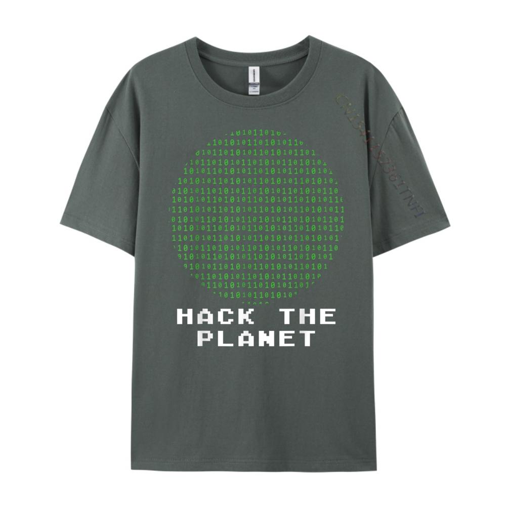 Hack The Planet Binary Code Computer Hacking Coding Hacker Graphic Shirts Men Youth Clothes Gothic Style