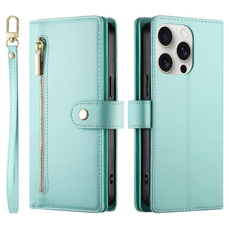 For Samsung S24FE mobile phone leather case, flip mobile phone case, zipper card samsungIPHONE16