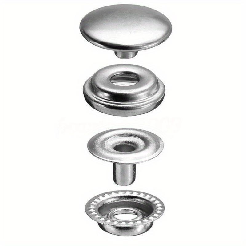 100 pezzi 15mm Canvas Snap Kit Marine Grade Snap Fastener Bottoni automatici in acciaio inossidabile per copertura barca, cucito pelle, vestiti, tenda