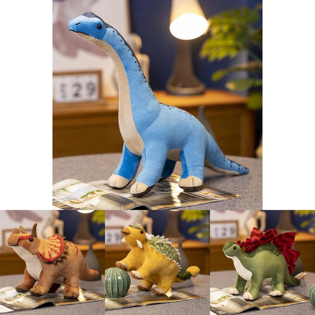 Adorable Realistic Plush Dinosaur Toy Tyrannosaurus And Velociraptor For Kids Gifts