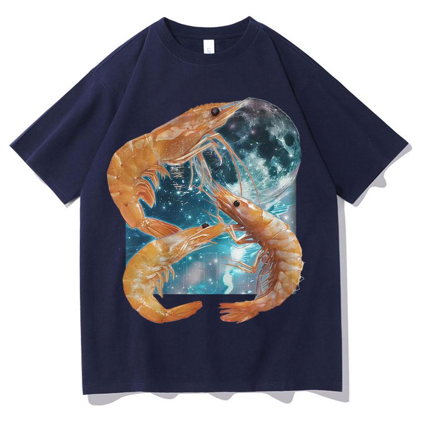 Funny Shrimp Meme T Shirt Unisex Women Aesthetic Harajuku High Quality Graphic TShirt Unisex Streetwear Oversized Cotton Tee Shirt