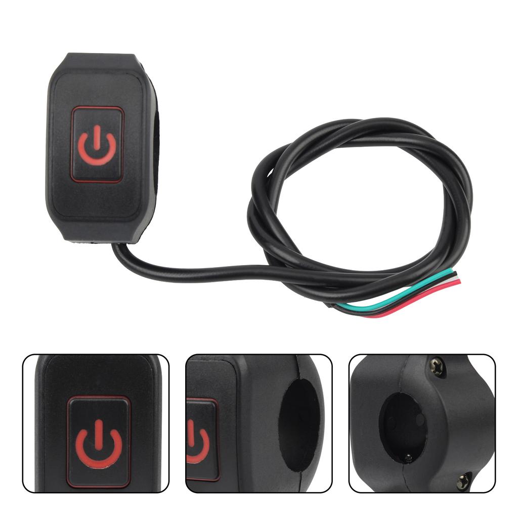 Motocross Accessories Universal Self-Lock Motorcycle Switch 12V LED Handlebar Mount Button For Pit Dirt Bike Waterproof KG-068