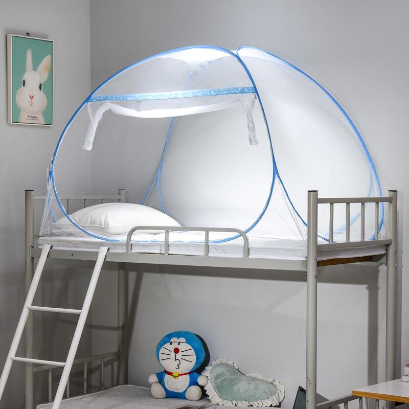 New Foldable Zipper Mosquito Net for Dormitory Bunk Bed