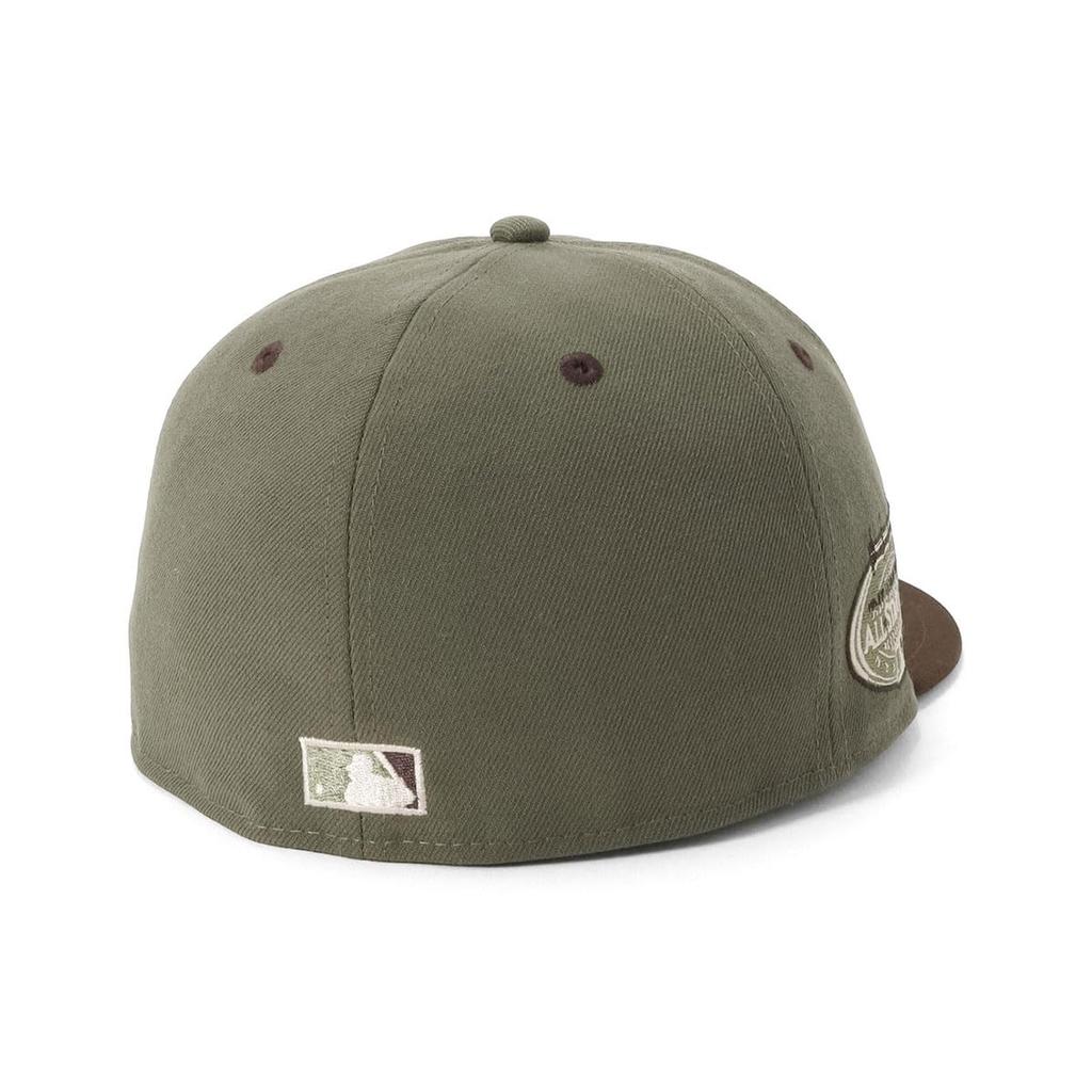 New Era 59FIFTY MLB NY New Size 7 5950 NEYYAN CAMO COLOR OLI WAL Two-Tone Cap, Olive, 1/2,