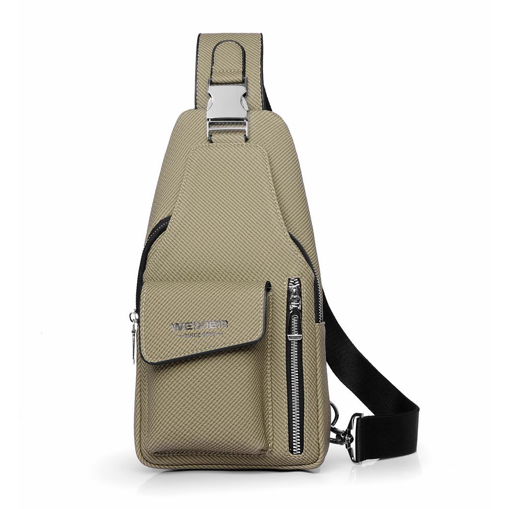 New Large Capacity Men's Chest Pouch,Crossbody bag,PU Leather Luxury Design Sling Bag, for Phone, Wallet & Outdoor Essentials