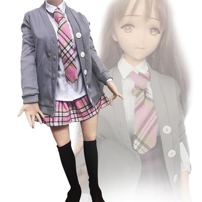 XinXbabe Oblečení pro panenky 12 Oblečení pro panenky 80cm Panenka Školní uniforma Dívčí uniforma Školní uniforma Sukně pro panenku Oblečení pro panenku Velikost 12 Kostým pro panenku 12 Panenka Panenka
