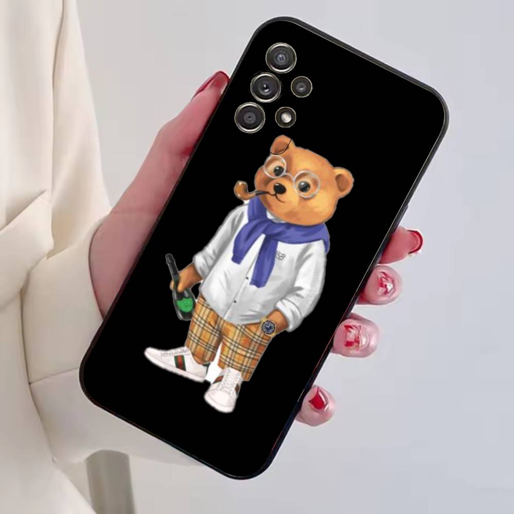 Fashion B-Baron Filou B-Bear Phone Case For Samsung S25,S24,S21,S22,S23,S30,Ultra,S20,Plus,Fe,Lite,Note,10,Black Cover