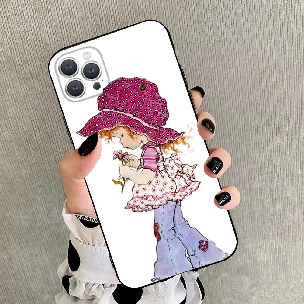 

Sarah Kay pattern Phone Case For iPhone 15,14,13,12,11,Plus,Pro Max,XS,X,XR,SE,Mini,8,7 Soft Silicone Black Cover iPhone12mini