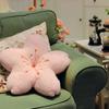 Plush Pink Cherry Blossom Cushion  Versatile Floor Pillow for Bedroom  Living Room Decor, Soft Polyester, Hand Washable