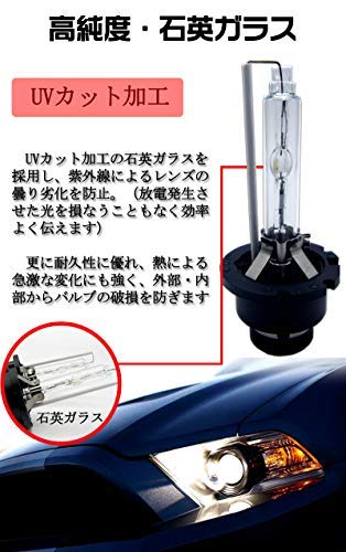 Set of 2 10000K D2R Headlights, General Purpose, For DC12V