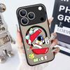 Magnetic Acrylic Phone Case For iPhone 17e 17 16 15 14 13 Pro Max 16e 11 For Magsafe Wireless Charge Space Astronaut Print Cover