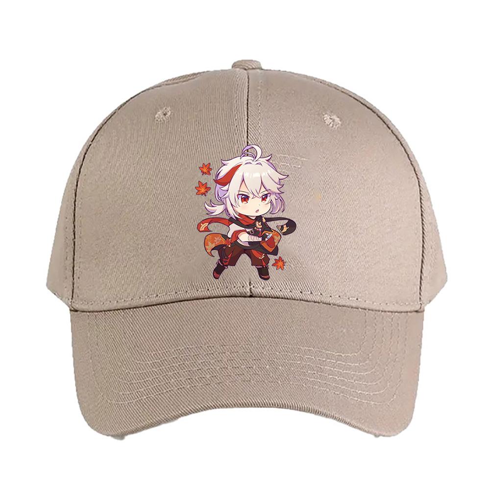 Genshin Impact Kazuha Chibi Cap Summer Woman Man Adult Casual Fashion Casual Adjustable Fishing Hat Sun Hat