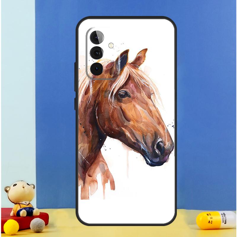 Horse Painted Art Case For Samsung Galaxy A06 A56 A16 A36 A55 A35 A33 A53 A13 A23 A17 A54 A34 A14 A52 A32 A15