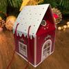 Gift Box Candy Container Xmas Decor House Shaped Paper Snack Case for Present Packaging