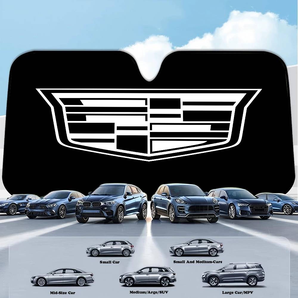 ctwzlm1 C-Cadillac Car Car Sun Shade Front Window Sunshade For Most Sedans SUV Blocks Max Uv Rays Keep Your Vehicle Cool