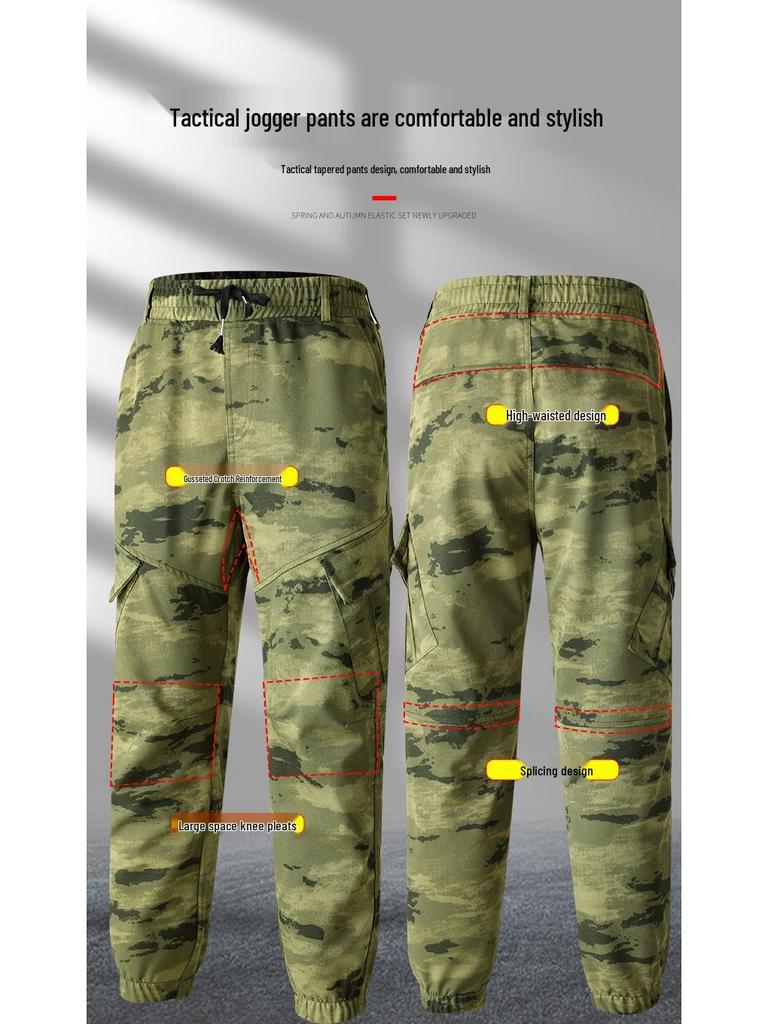 Men's Camouflage Workwear: Durable Spring/Autumn Suit for Labor, Training, Mountaineering, and Tactical Outdoor Sports