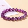 Natural Purple Emerald Bead Bracelet Purple Amethyst Bead Bracelet
