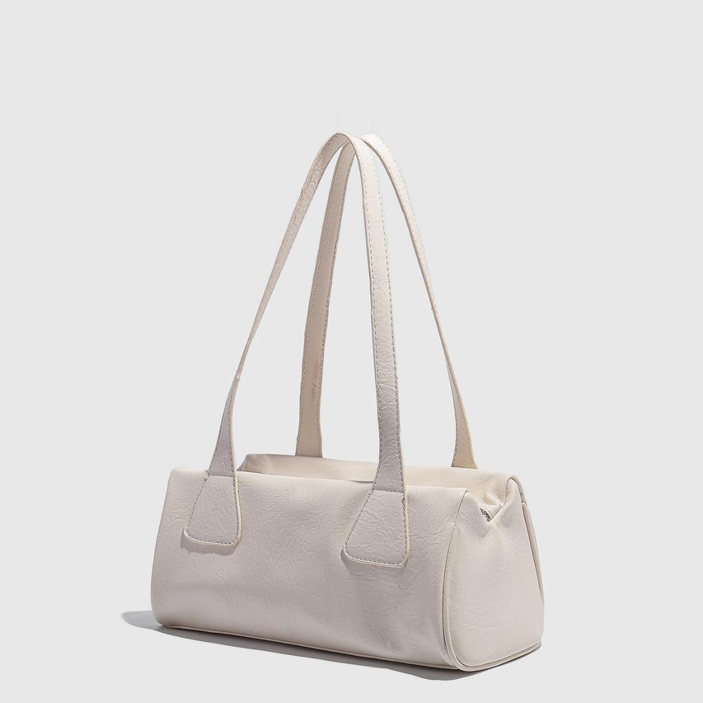 INS Simple Style Commuter Baguette Bag 2025 New Pink French Large Capacity Shoulder Bag Retro Pillow Bag for Women