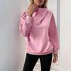 Baifen Zhiyi 2025 Autumn/Winter Asymmetrical Zipper Hooded Fleece Sweatshirt