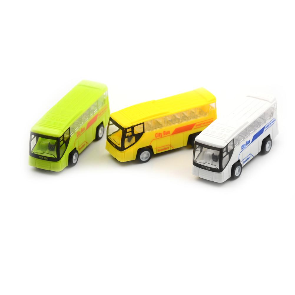Scale School Bus Miniature Car Model Educational Toys For Children Plastic Toy Vehicles Model For Kids Gifts