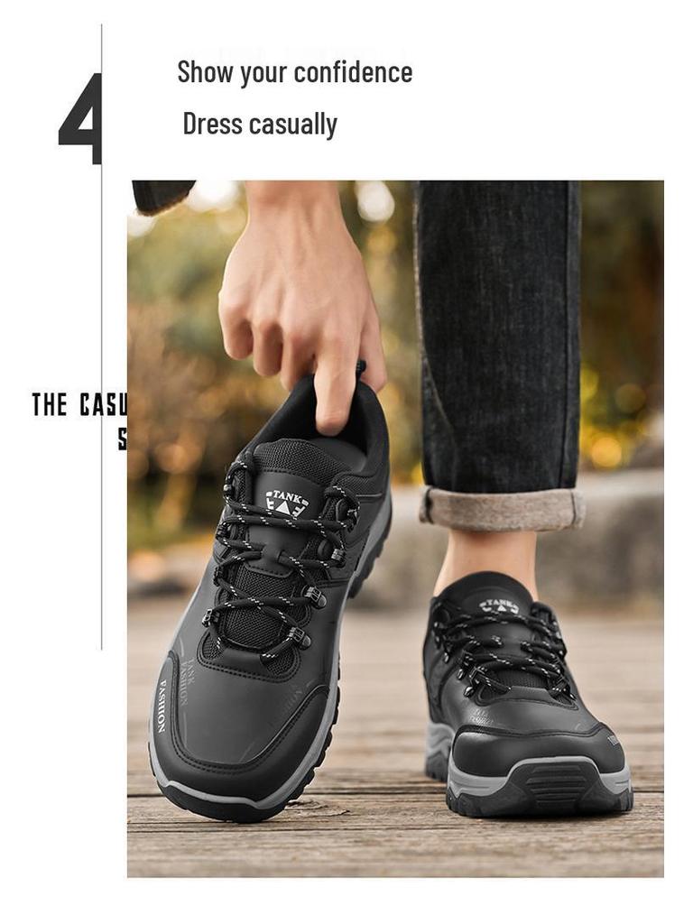 Men's Spring Work & Hiking Shoes - Breathable, Non-slip, Wear-resistant, Safety & Casual Footwear