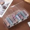 Dustproof Multi-Pair Contact Lens Storage Box with Lid - Daily Disposable Organizer, Large Capacity, Transparent, Divided System