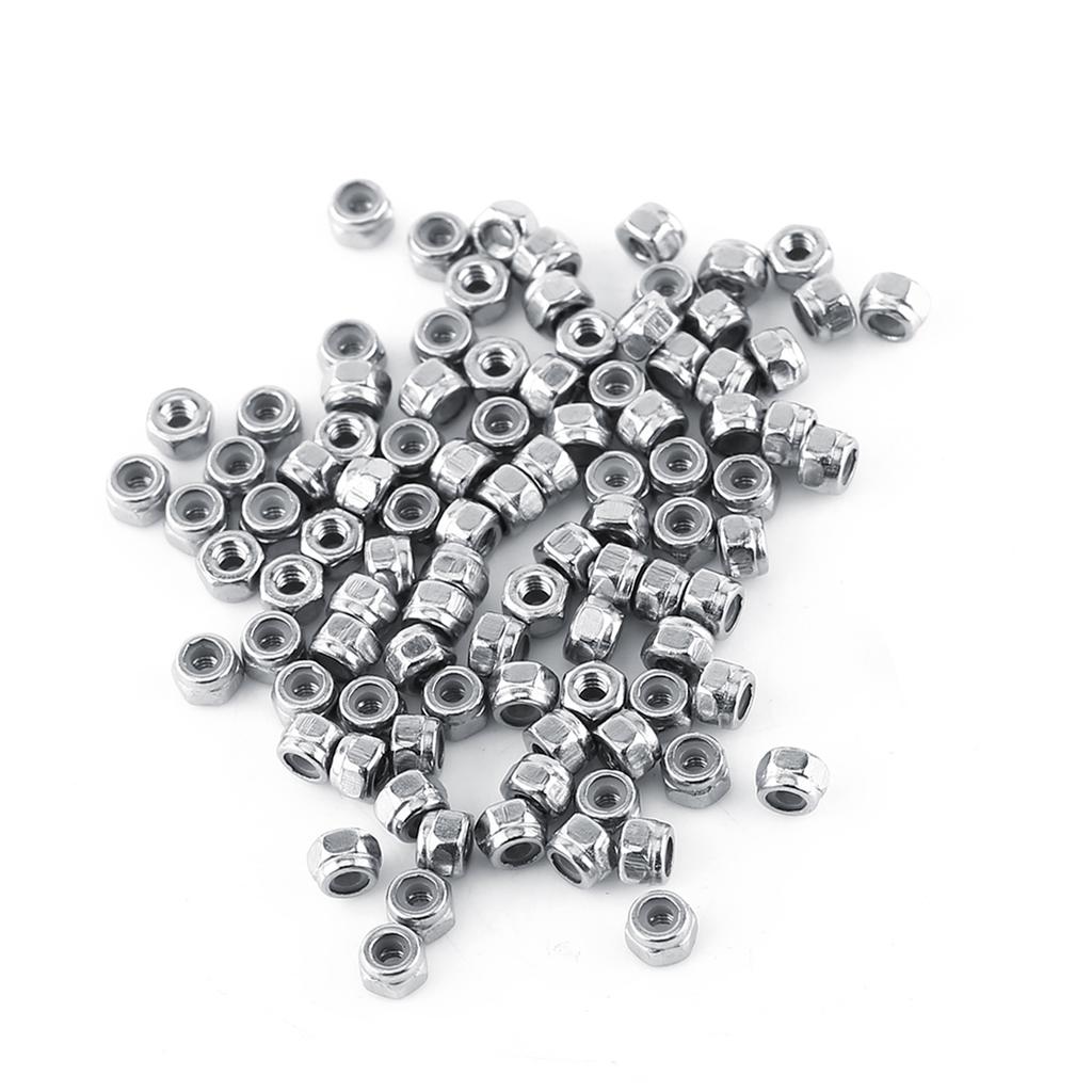 M2 M12 Stainless Steel SS304 Locknut Hex Nut Hexagon Locknuts with Nylon Insert