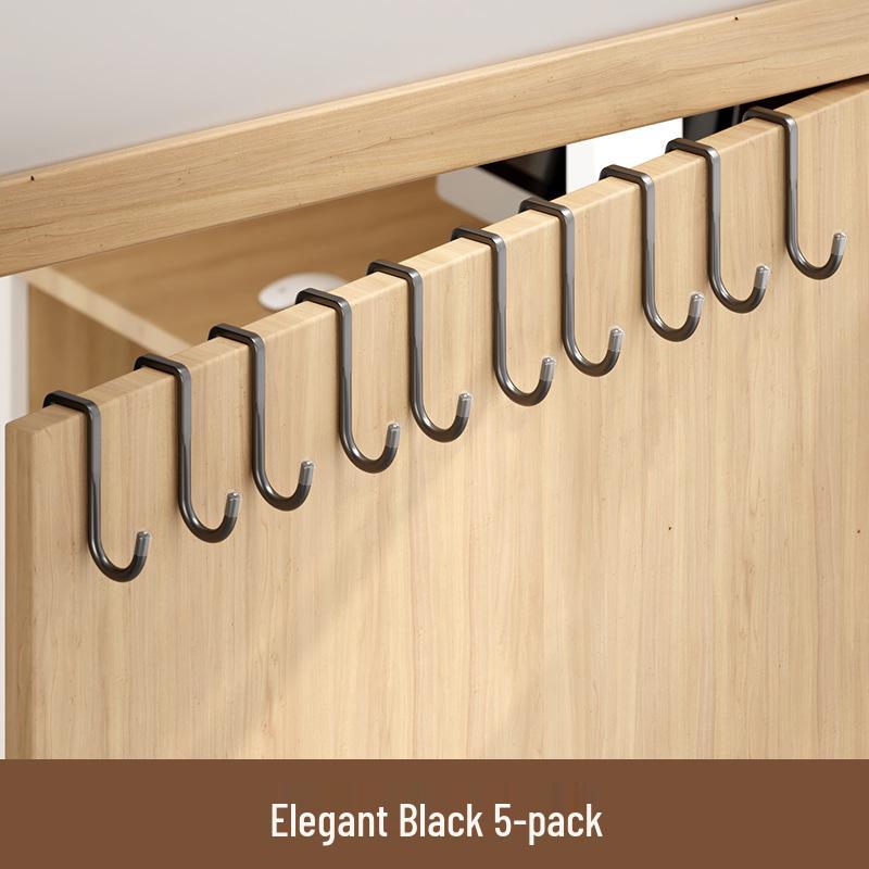 Stainless Steel No-Drill Multi-Purpose S-Shaped Hook for Kitchen, Bathroom, and Dormitory Use