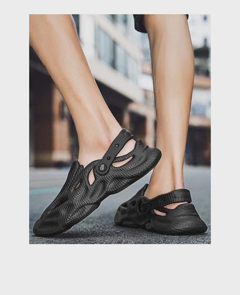 Summer Breathable Closed-Toe Non-Slip Sandals, Versatile Beach Slippers for Couples