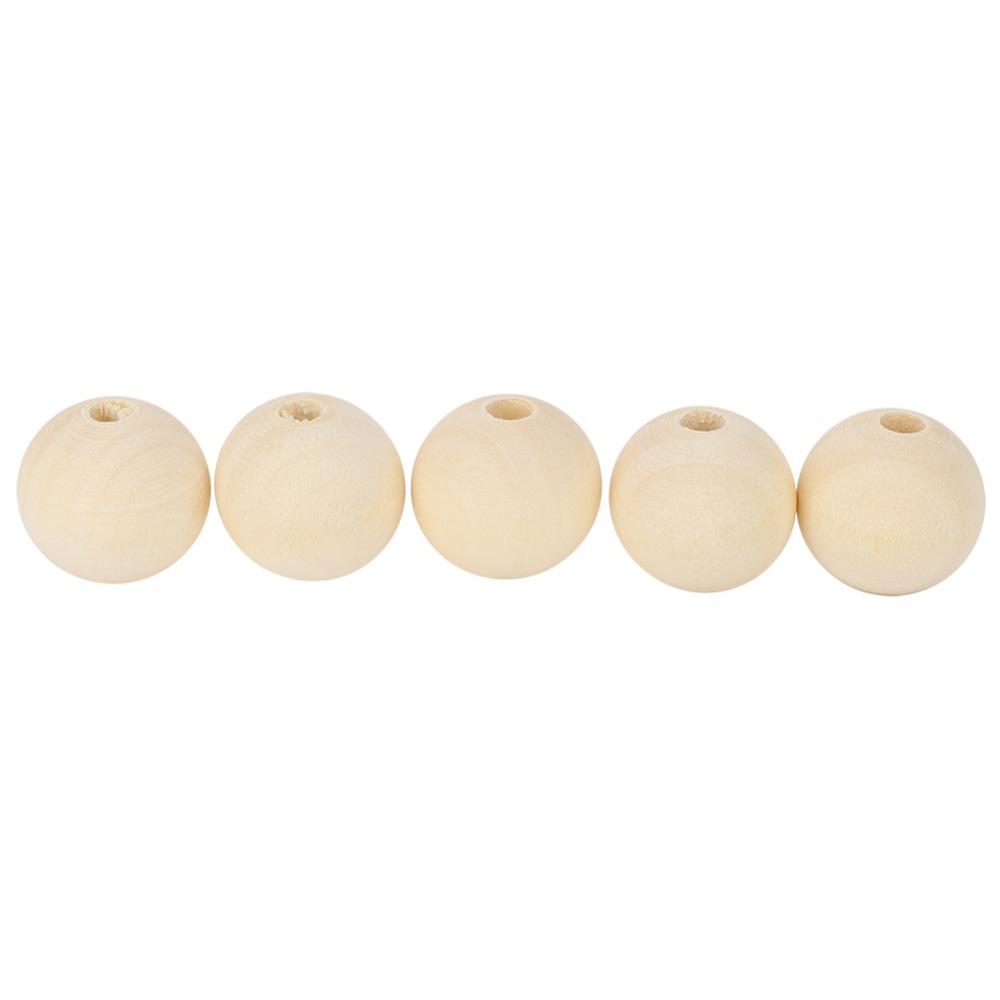 100Pcs Diameter 20mm Unfinished Loose Wood Spheres  Kids DIY Handmade Toy Accessories