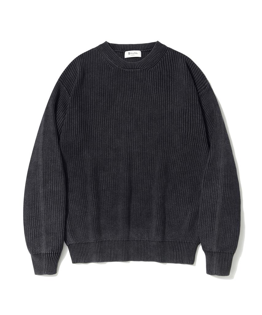KULTE Pigment Crewneck Knit_Black