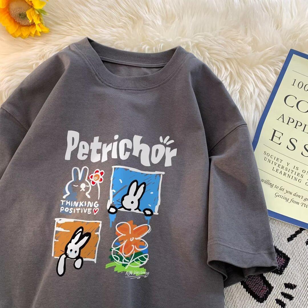 

Мужская модная футболка с круглым вырезом и короткими рукавами с принтом для лета, свободный повседневный топ 3XL темно-серого