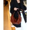 Cowhide Shoulder Women's Bag, Crossbody Women's Fashionable, Simple and Generous Practical Shell Bag, Solid Color Soft Leather Bag