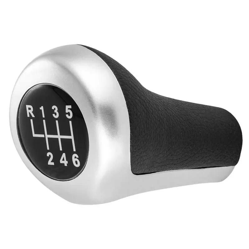 

Автомобиль 5 6 скоростной кожаный рычаг переключения передач серебристая ручка переключения передач для BMW 1 3 5 6 серии E46 E53 E60 E61 E63 E81 E82 E83 E84 E87 E90 E91 E92