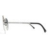 Excellent CHANEL Sunglasses COCO Mark Panto Shape Frame: Silver Black Women 4242 c.124/S6 Used