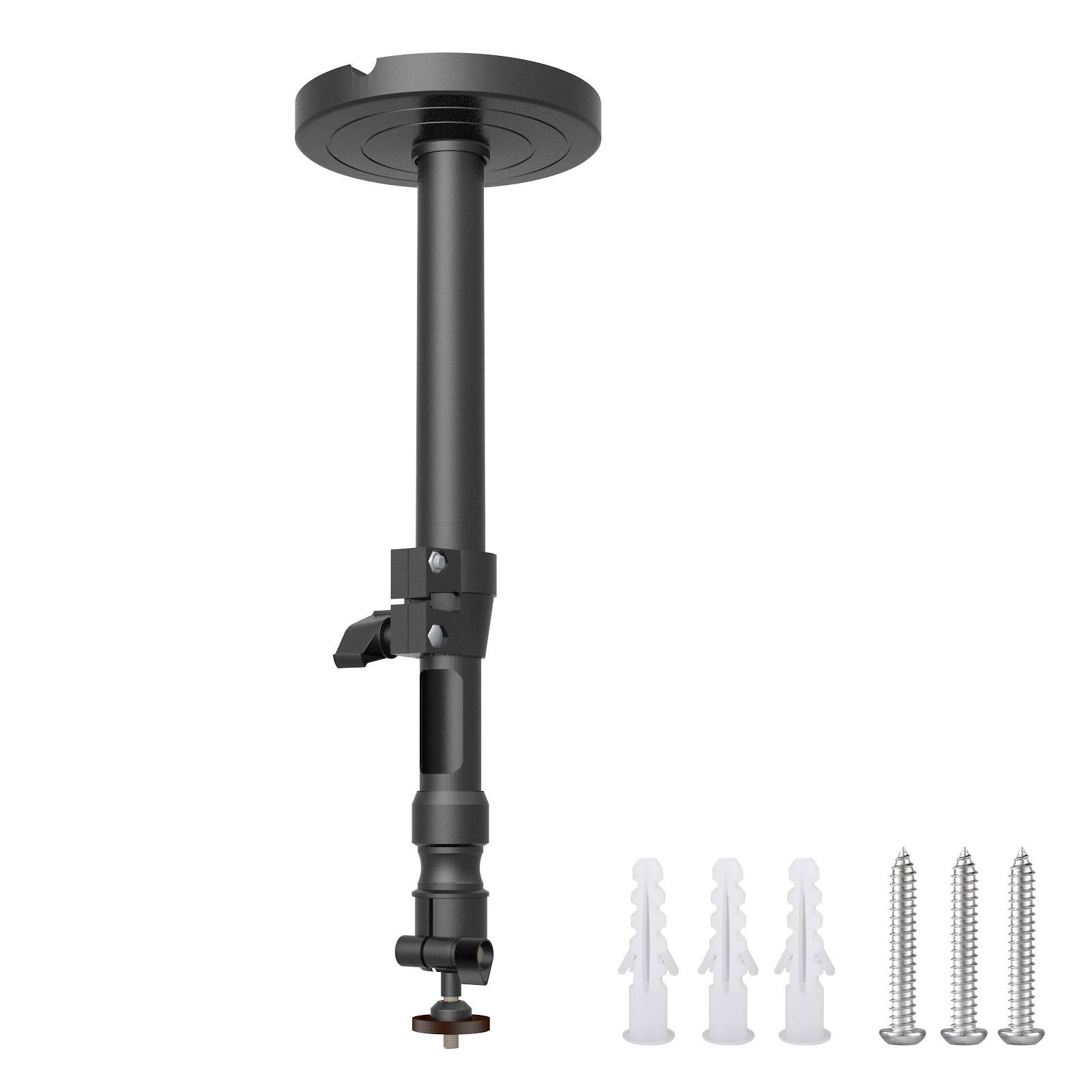 Small Projector Stand Ceiling Or Wall Mountable, 360°Rotation Multiple Angle Adjustable Length Stretches 1
