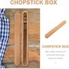 Chopsticks Case Holder for Travel Portable Chopstick Box Reusable Wood Chopsticks Carrying Case Flatware Cutlery Case for Camping Bento Containers