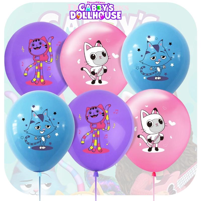 Gabby Dollhouse Themed Party Balloons 12 Inch Latex Balloons Assorted Colors With Logo Printing