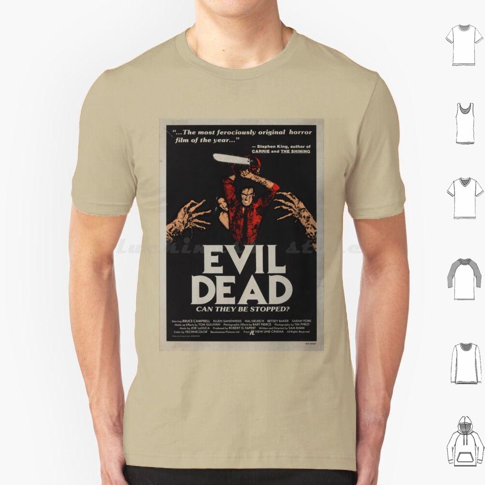Evil Dead T Shirt Big Size 100 Cotton Horror Movie Dead Halloween Film Vintage Zombie Retro Funny Evil Dead Ash Bruce Campbell