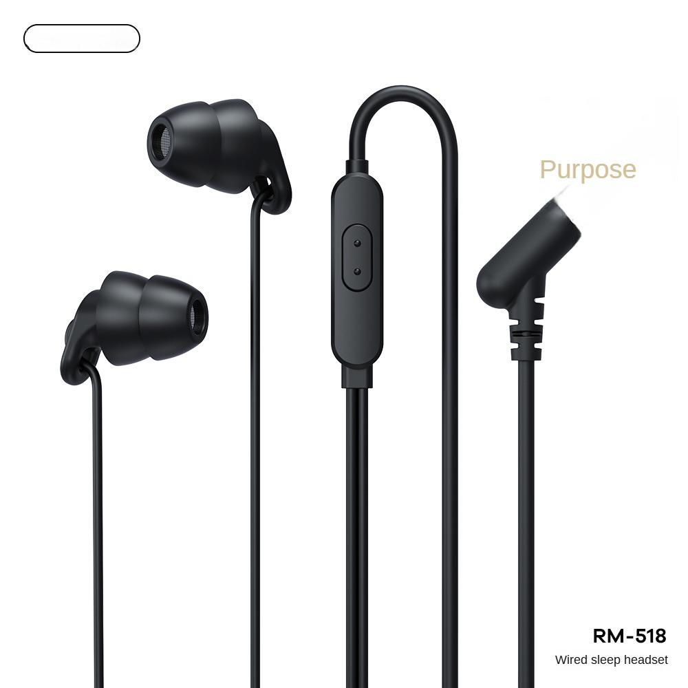 Wired Headphone ASMR Sleep Headset in-Ear Wire Control with Mic Audio Noise Reduction