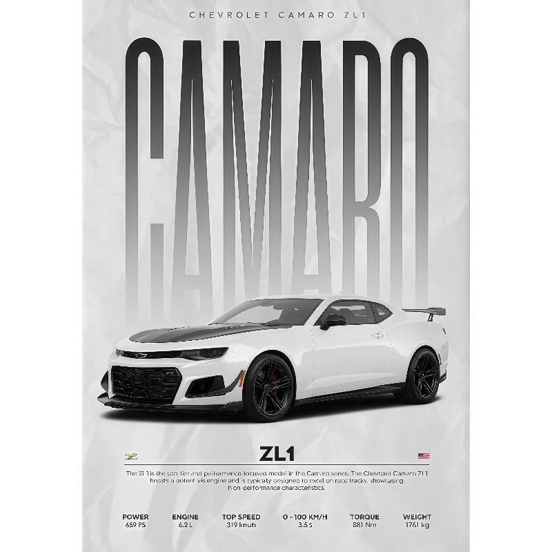 

Modern Famous Cars Metal Tin Sign for Car Lovers Home Garage Decor