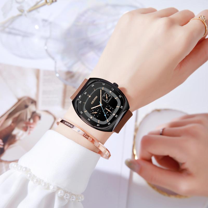 Ladies Quartz Watch Luxury Square Face Silicone Strap Fashion Dress Clock Simple Design Women's Wristwatch Gift Relogio Feminino