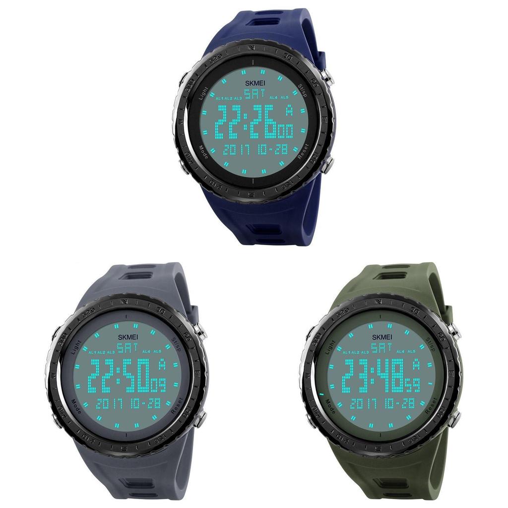 Skmei Men Led Digital Alarm Sport Watch With Premium Quality Silicone Strap And Timeless Design