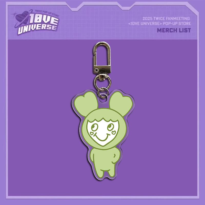 TWICE LOVELYS 10VE Universe Fanmeeting Pop-Up Store Acrylic Keychain Cartoon Bag Charm Keyring Kpop Merch Gift for ONCE